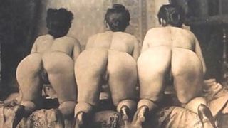 Ретро подборка с еблей тёлки в заросшую мохнатку и старыми порно фотографиями